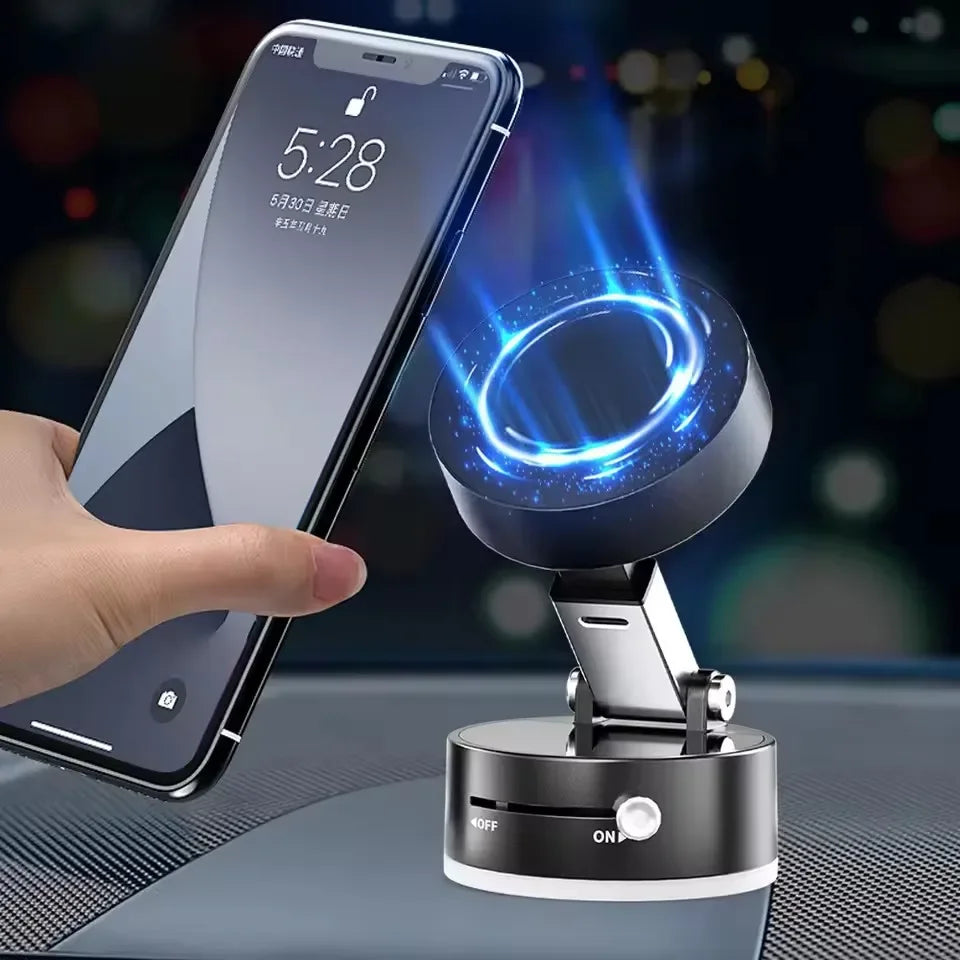 Vacuum Suction Cup Magnetic Phone Holder Multifunctional Folding Lazy Phone Holder 3 Colors Universal Car Interior Accessories