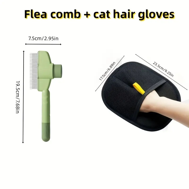 🧤 2-in-1 Pet Grooming & Hair Remover Glove – Clean Furniture, Clothes & Pets in One Swipe!