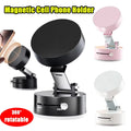 Vacuum Suction Cup Magnetic Phone Holder Multifunctional Folding Lazy Phone Holder 3 Colors Universal Car Interior Accessories