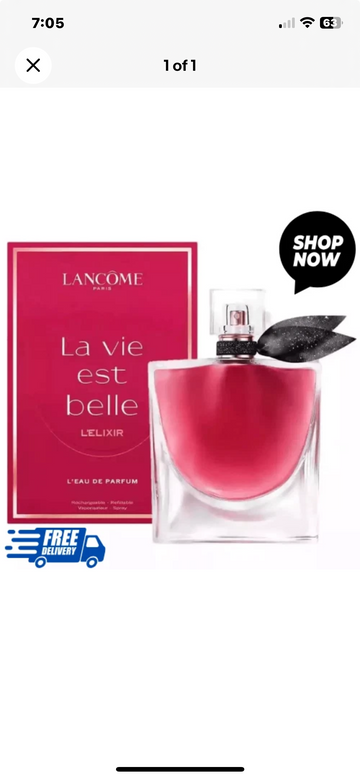 Lancome La Vie Est Belle LElixir , 3.4 oz(100 ml) LEau de Parfum Spray New