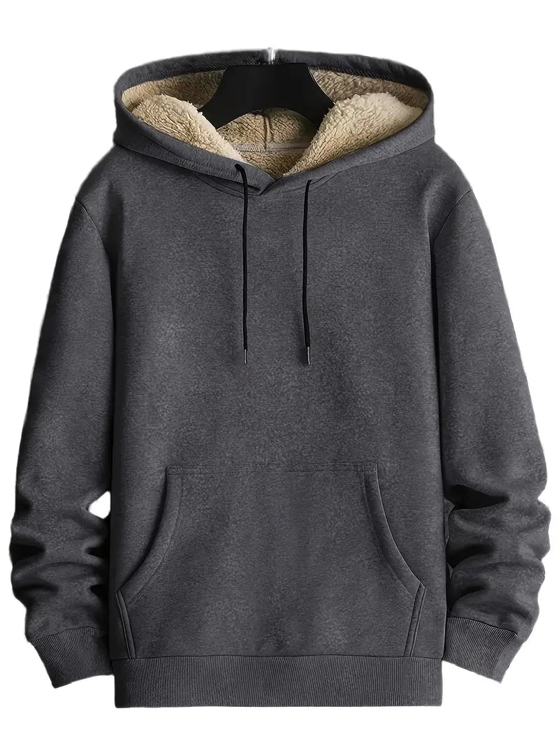 Premium Warm Fleece Hoodie  – Solid Color Unisex Pullover for Outdoor & Casual Wear