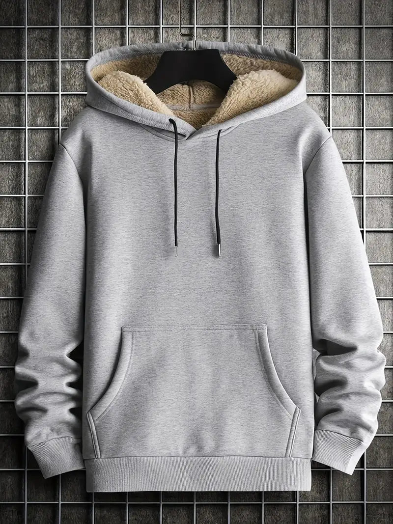 Premium Warm Fleece Hoodie  – Solid Color Unisex Pullover for Outdoor & Casual Wear