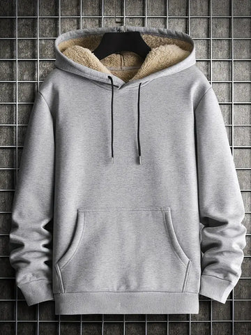 Premium Warm Fleece Hoodie  – Solid Color Unisex Pullover for Outdoor & Casual Wear