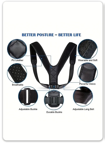 Posture Corrector Clavicle Spine Back Belt Adjustable Unisex Upper Back Shoulder Lumbar Posture Correction