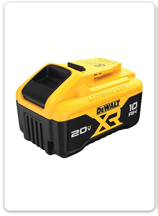 DEWALT 20V MAX XR Lithium Ion Battery, 10.0Ah, 2-Pack, LED Charge Indicator (DCB210-2)